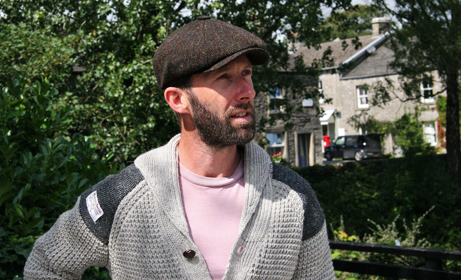 Glencroft newsboy cap peaky wool tweed