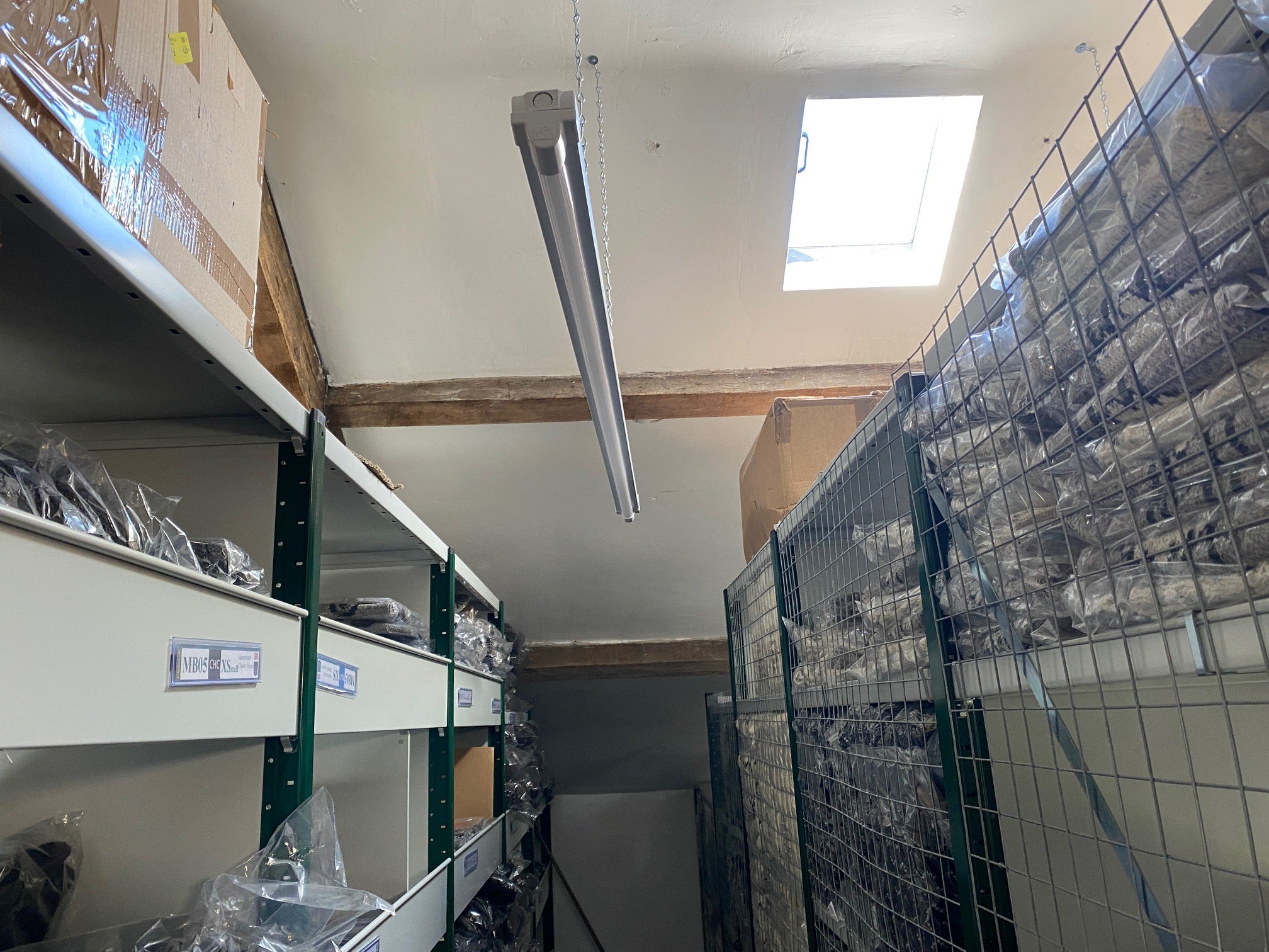 LED light in warehouse